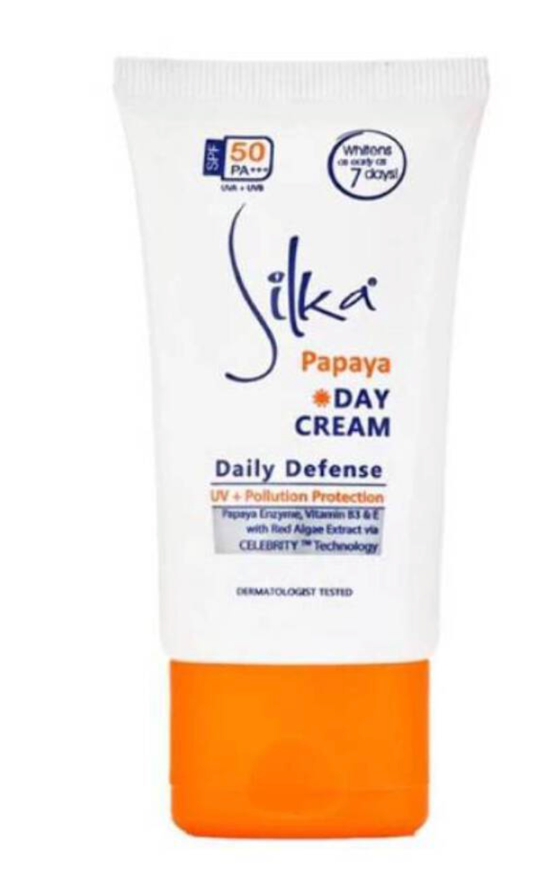Silka Papaya Lightening & Brightening Day Cream 30ml - Daily Defense Face Moisturizer with SPF - Premium Brightening Solution