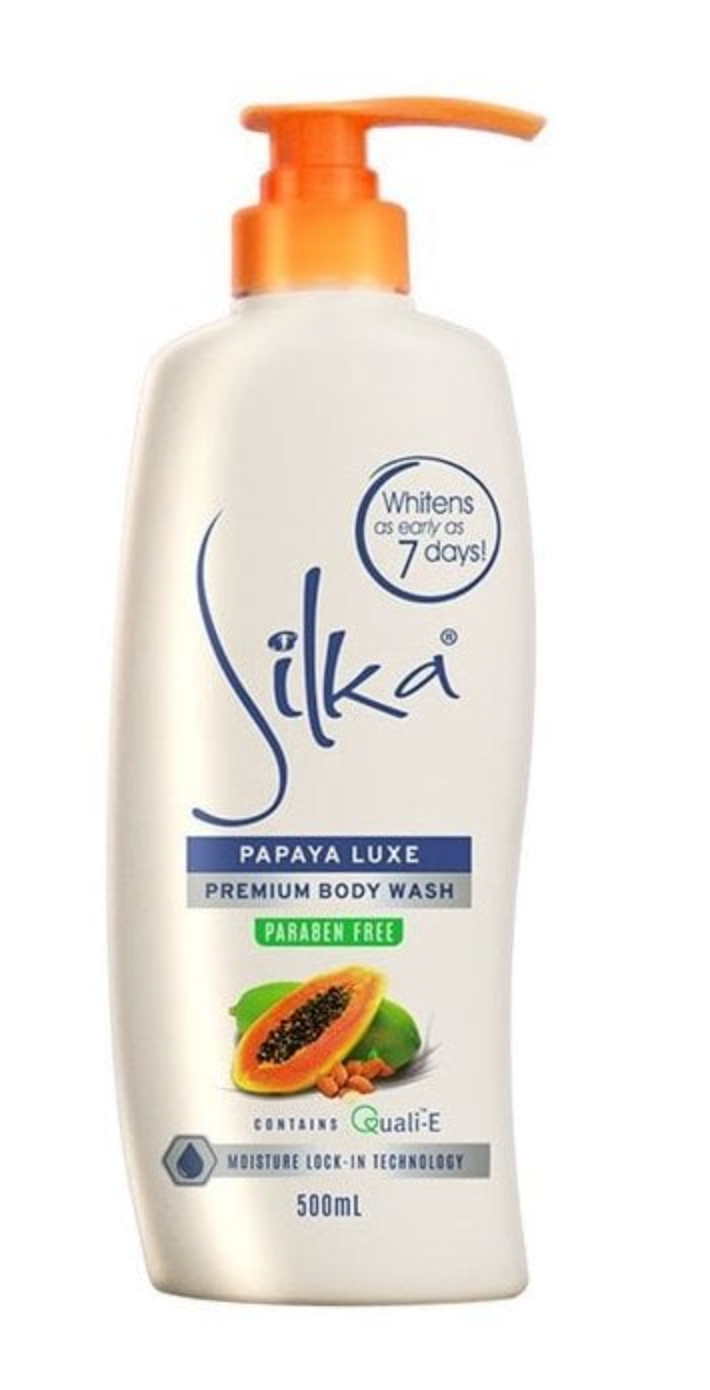 Silka Papaya Luxe Lightening Body Wash 500ml - Premium Brightening Cleanser - Premium Brightening Solution