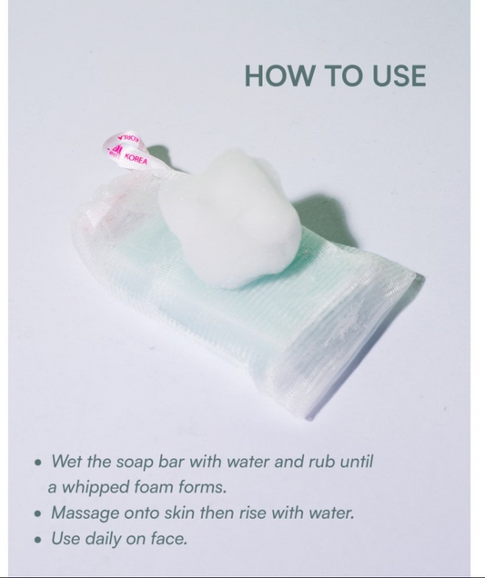 Seoul White Bye Bye Acne Whip Soap 120g - Pimple-Fighting Foam Cleanser with Free Pimple Patches