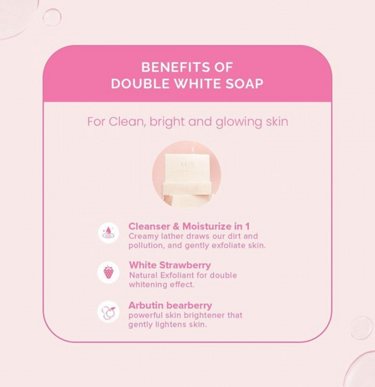 Seoul White Double White Intense Bright Kojic Arbutin Soap 90g x3 - Brightening Beauty Bar