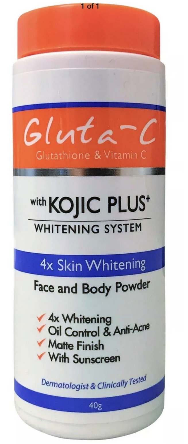Gluta-C with Kojic Plus Face & Body Powder 40g | 4x Whitening Finishing Powder - Whitening Solution
