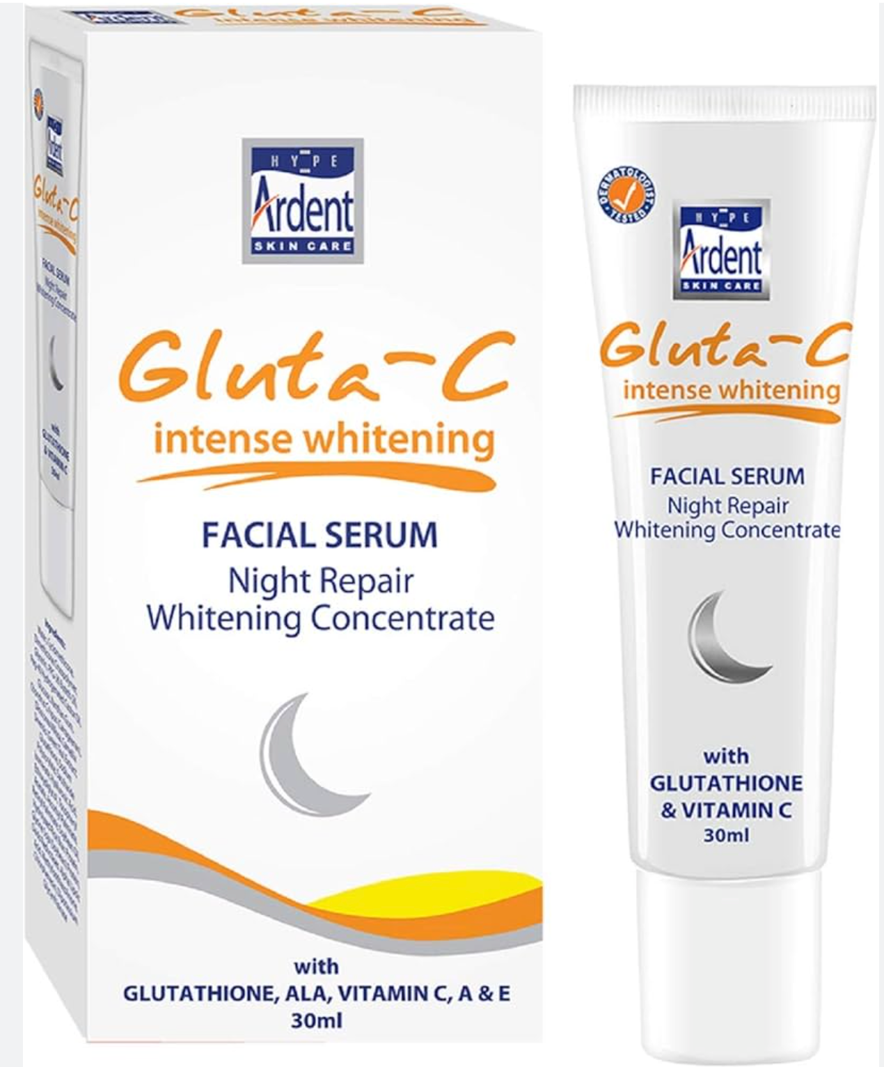 Gluta-C Night Repair Serum 30ml | Intensive Whitening & Anti-Aging Sleep Treatment - Rich Moisturizing Cream