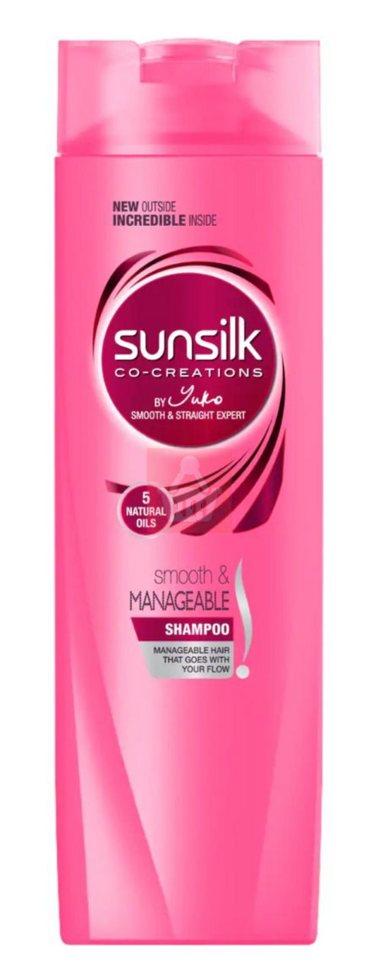 SunSilk Co-Creations Smooth & Manageable Shampoo - Nourishing Hair Care with 5 Natural Oils