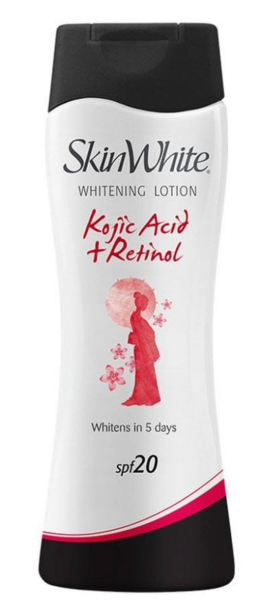 SkinWhite Kojic Acid + Retinol Lotion 200ml with SPF 20 - Youthful White Skin Brightening B... - Premium Brightening Solution