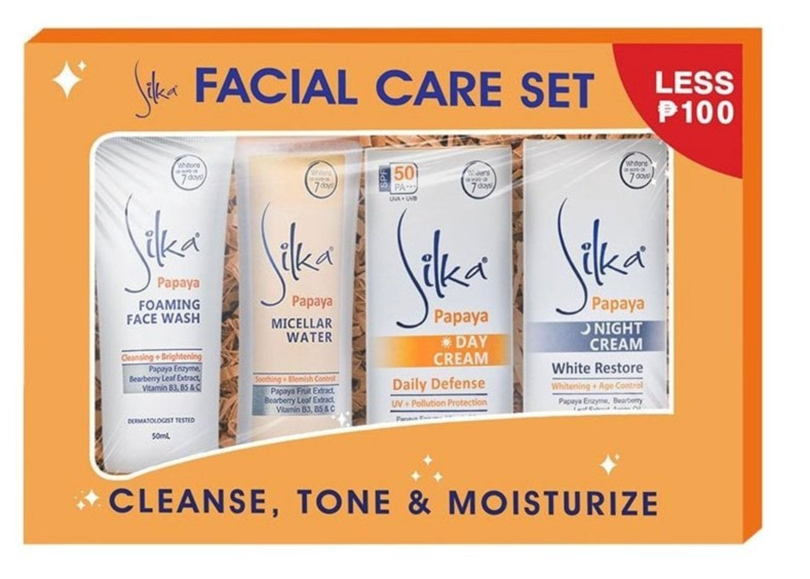 Silka Facial Care Set - Papaya Lightening & Brightening Bundle - Premium Brightening Solution