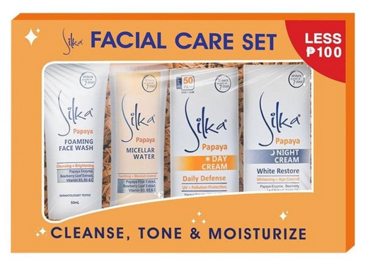 Silka Facial Care Set - Papaya Lightening & Brightening Bundle - Premium Brightening Solution