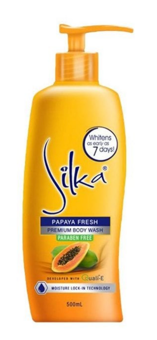 Silka Papaya Fresh Lightening Body Wash 500ml - Brightening Cleanser - Premium Brightening Solution