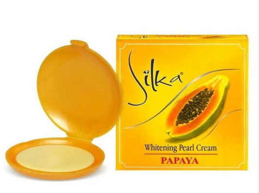 Silka Papaya Skin Lightening & Brightening Cream 8g - Whitening Facial Cream with Papaya En... - Premium Brightening Solution