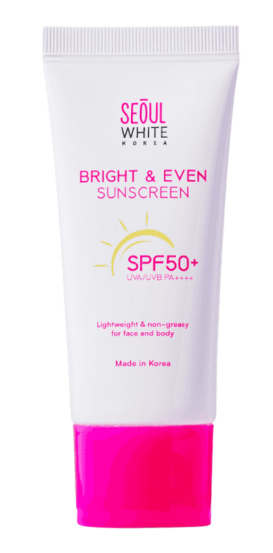 Seoul White Bright & Even Sunscreen SPF50+ 30g - 2-in-1 Moisturizing Sun Protection with Ce... - Premium Brightening Solution