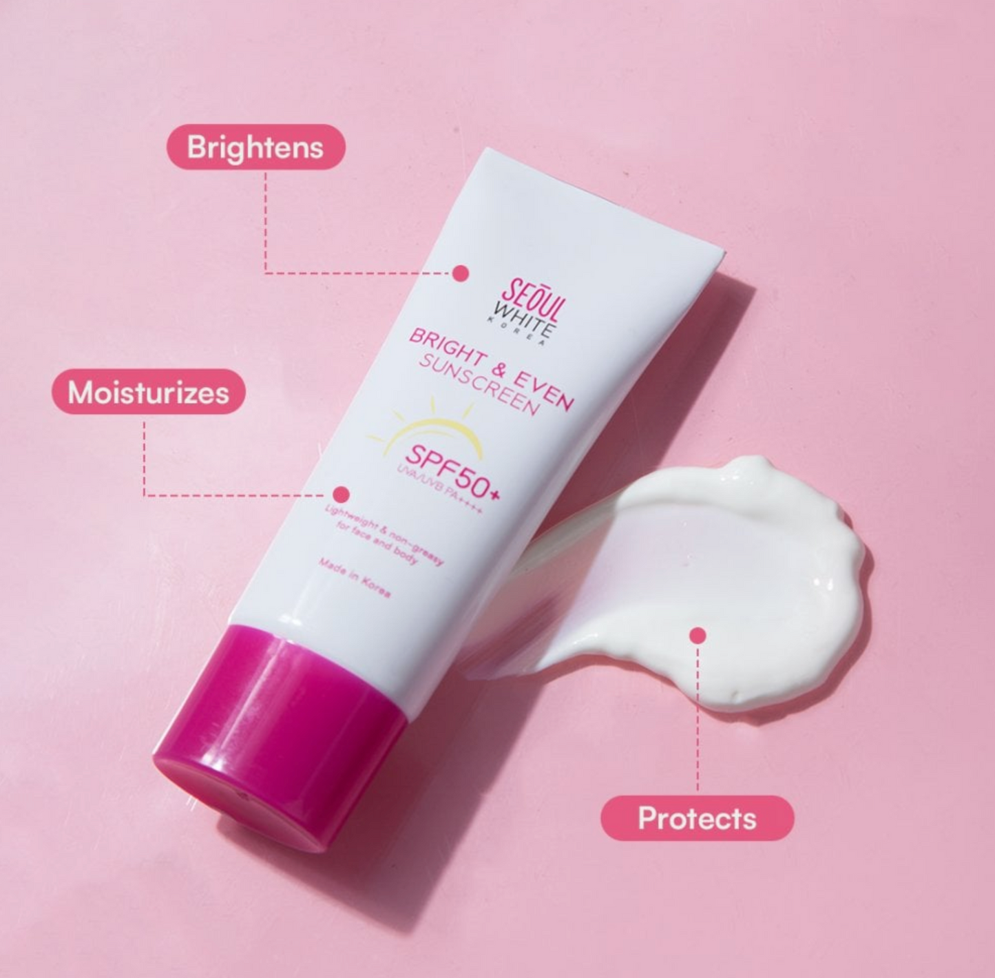 SeoulWhiteBright&EvenSunscreenSPF50+30g-2-in-1MoisturizingSunProtectionwithCeramide
