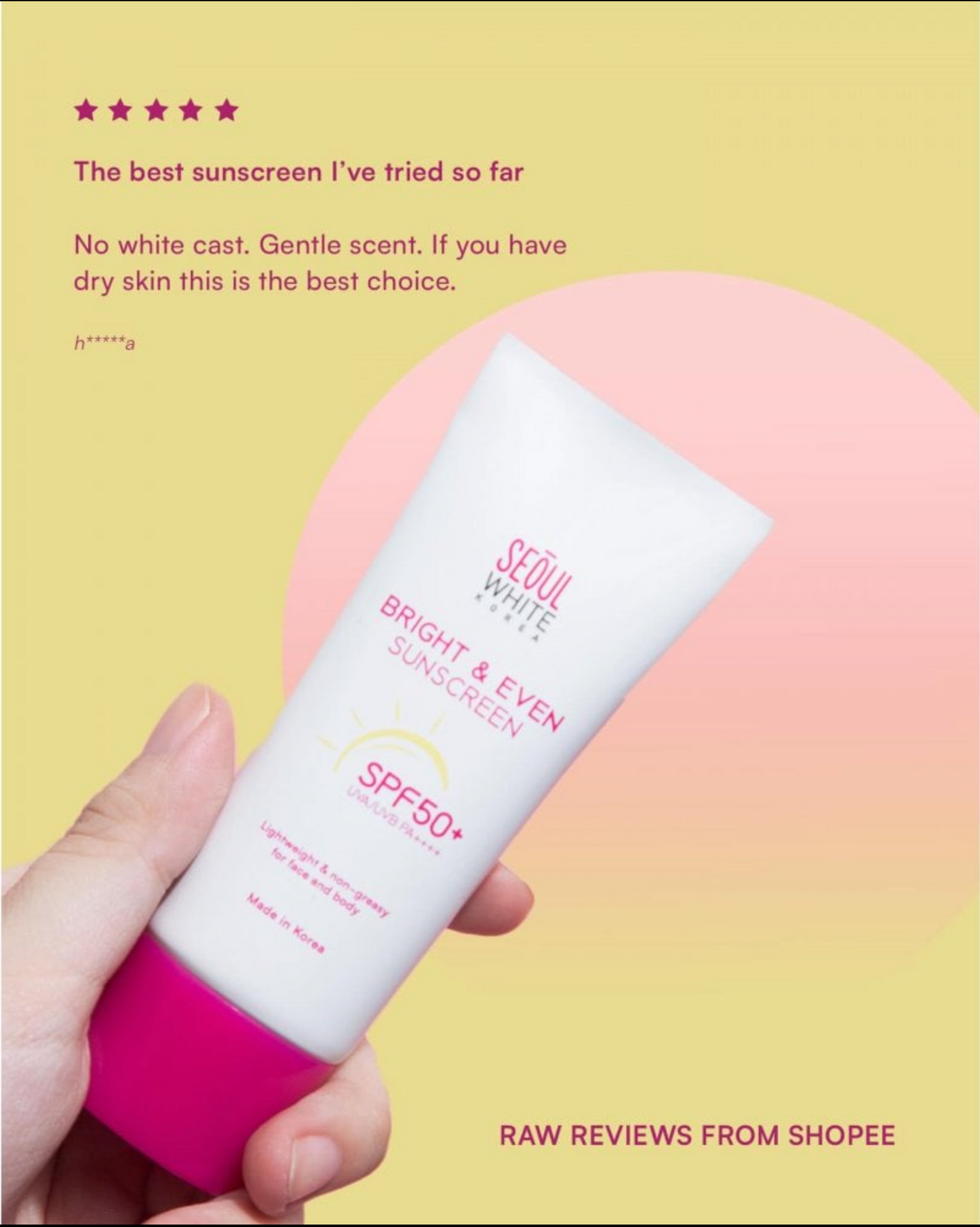 SeoulWhiteBright&EvenSunscreenSPF50+30g-2-in-1MoisturizingSunProtectionwithCeramide
