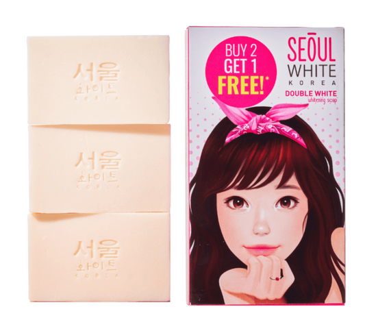 Seoul White Double White Intense Bright Kojic Arbutin Soap 120g Bundle - Buy 2 Get 1 Free - Premium Brightening Solution