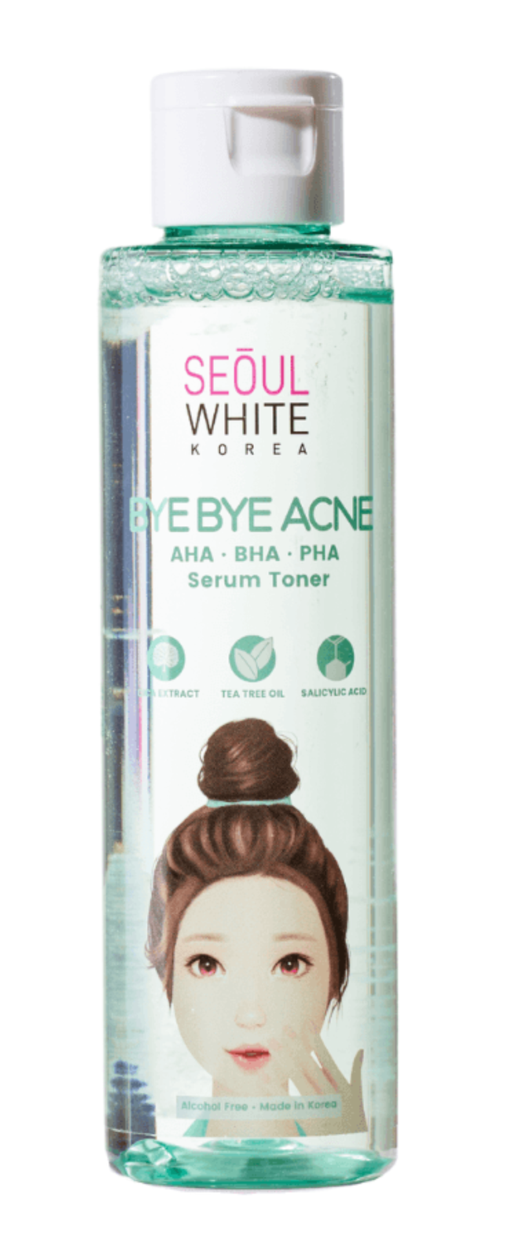 Seoul White Bye Bye Acne Serum Toner 150ml - AHA BHA PHA Exfoliating Toner with Tea Tree & ... - Premium Brightening Solution