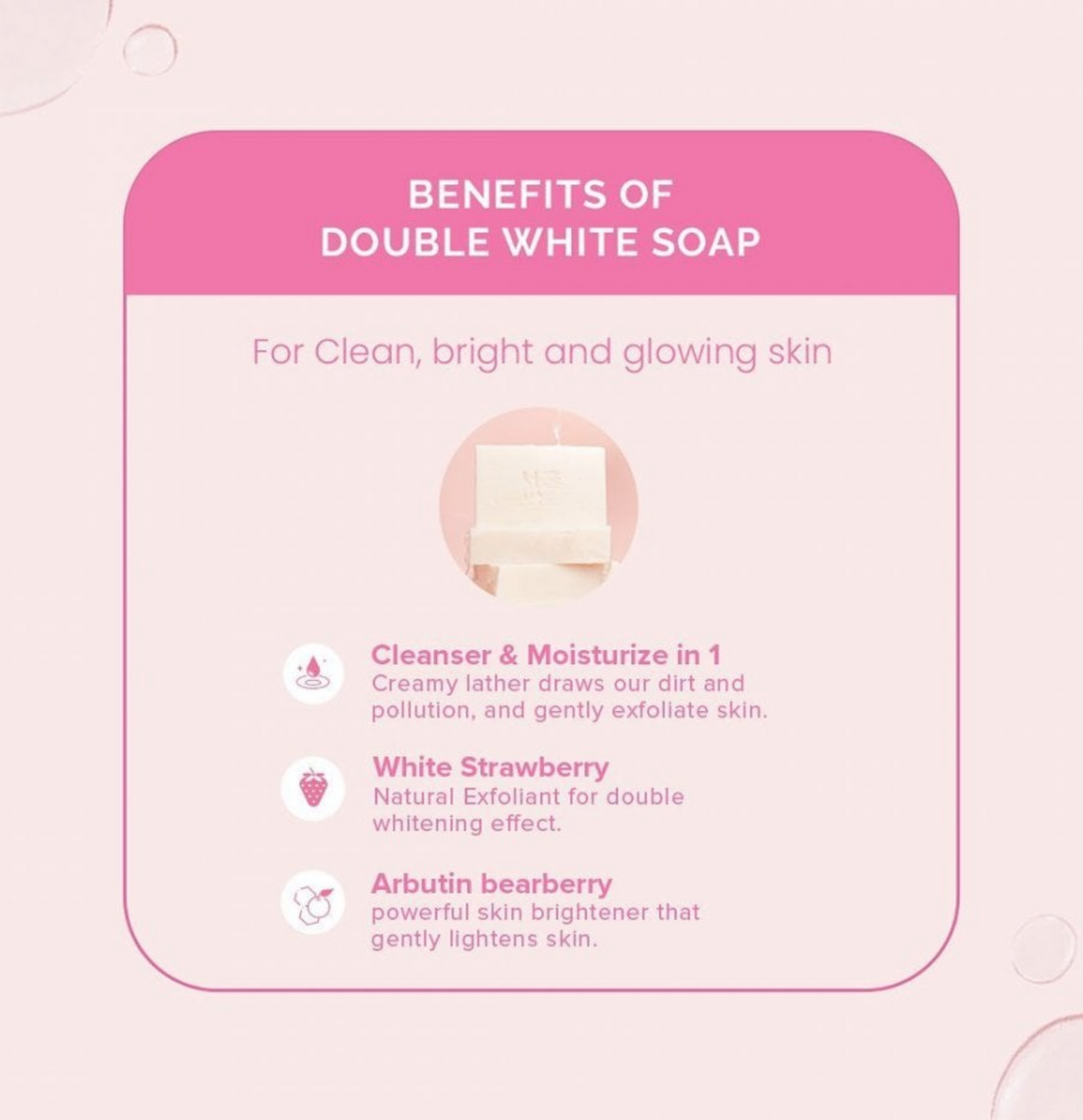 Seoul White Double White Intense Bright Kojic Arbutin Soap 90g x3 - Brightening Beauty Bar