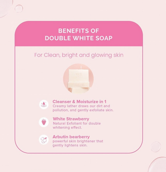 Seoul White Double White Intense Bright Kojic Arbutin Soap 60g x3 - Brightening Beauty Bar