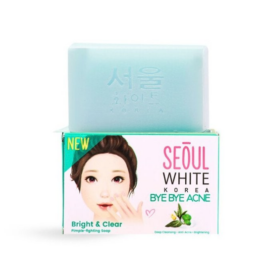 Seoul White Bye Bye Acne Pimple-Fighting Soap 60g - Tea Tree & Sulfur Cleanser