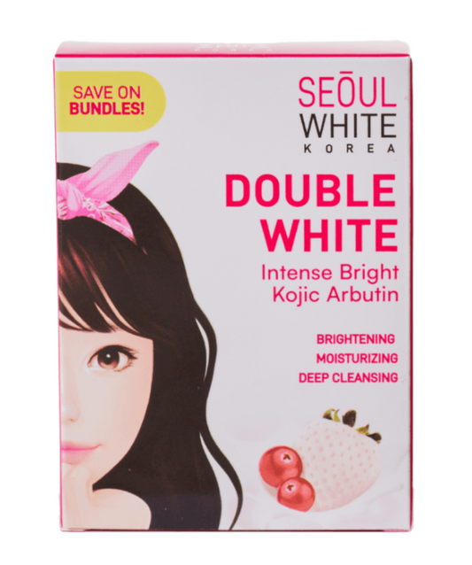 Seoul White Double White Intense Bright Kojic Arbutin Soap 60g x2 | K-Beauty Whitening Duo - Premium Brightening Solution