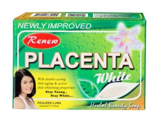 Renew Placenta White Soap 135g | Skin Lightening & Whitening Bar - Premium Brightening Solution