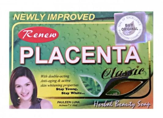Renew Placenta Classic Herbal Soap 135g | Anti-Aging & Whitening Treatment - Premium Brightening Solution