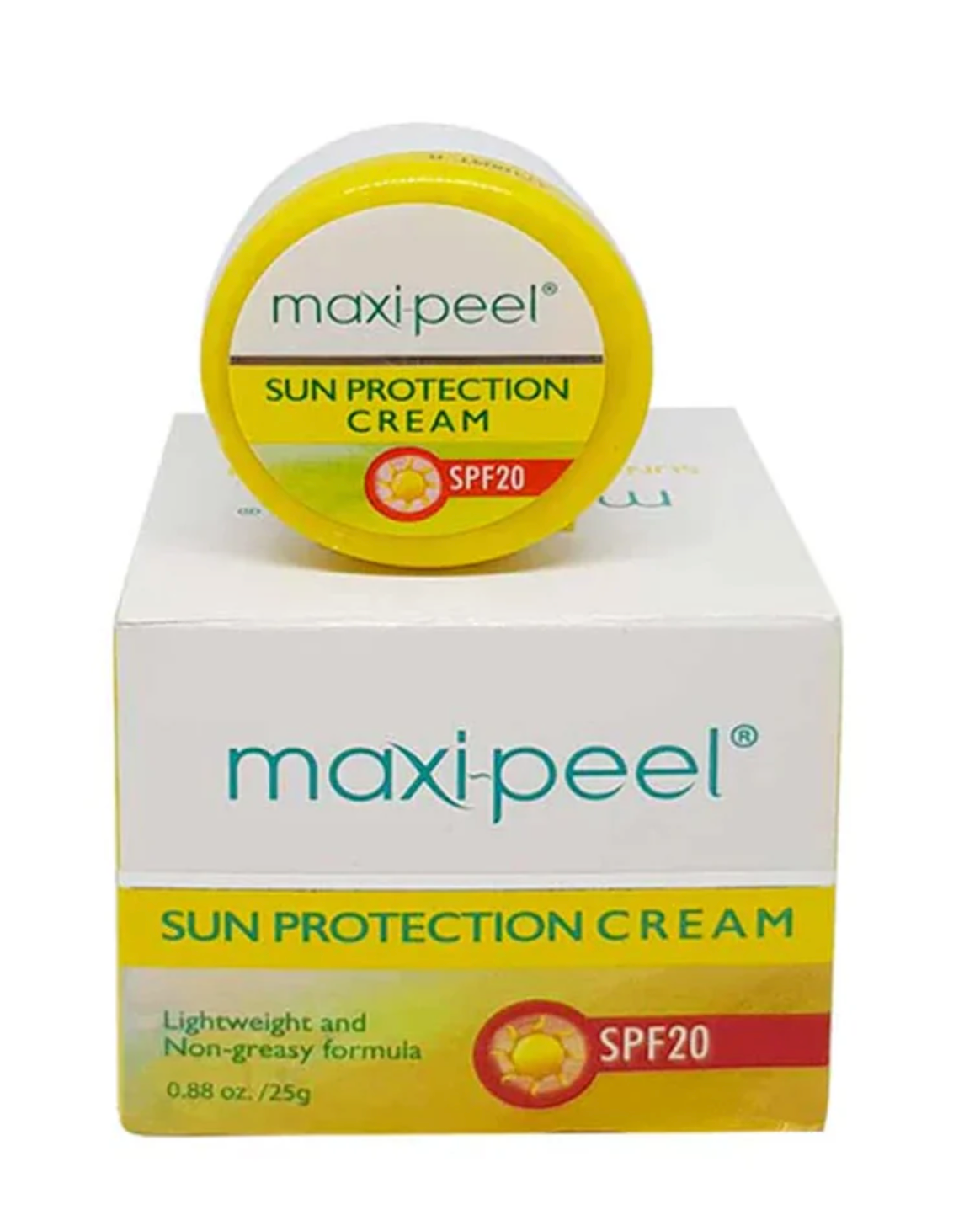 Maxi-Peel Sun Protection Cream 25g | SPF25 UVA/UVB Defense - Premium Brightening Solution