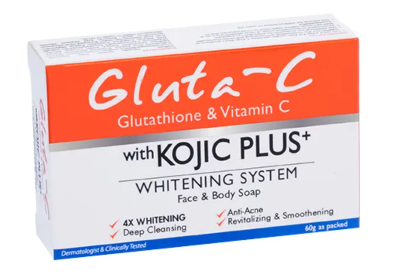 Gluta-C with Kojic Plus Soap 60g | 4x Whitening Action Face & Body - Whitening Solution