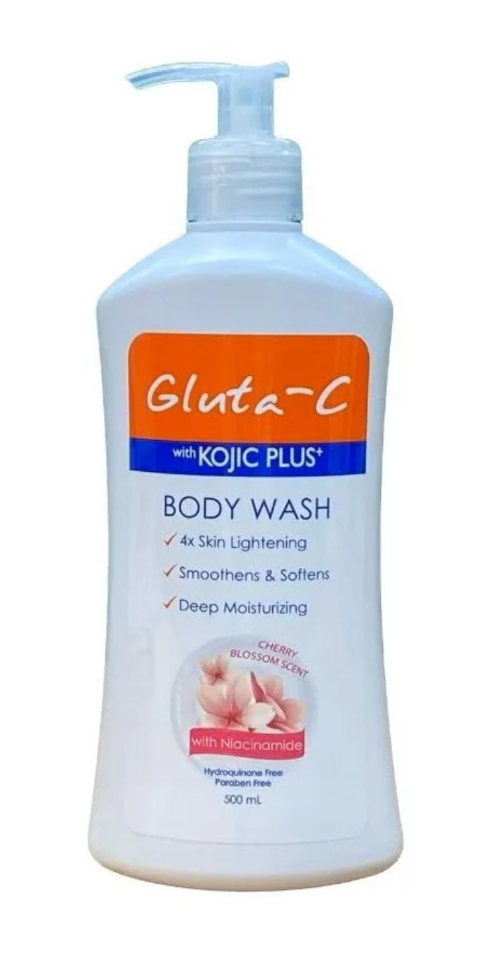 Gluta-C with Kojic Plus Body Wash 500ml | Cherry Blossom Whitening & Softening - Whitening Solution