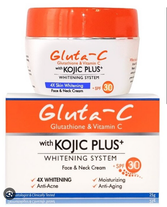 Gluta-C with Kojic Plus Face & Neck Cream 25g | 4x Whitening Benefits - Whitening Solution