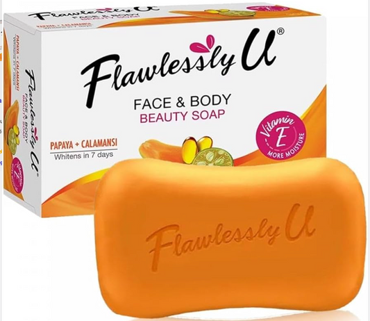 Flawlessly U Papaya Calamansi Soap 125g | Natural Skin Lightening - Lightening & Brightening