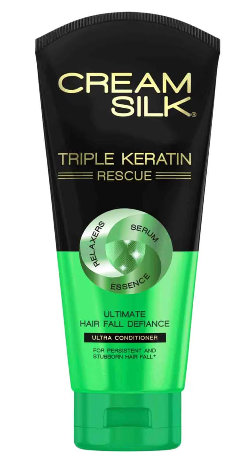 Cream Silk Triple Keratin Hair Fall Defiance Ultra Conditioner 170ml | Anti-Hair Loss - Premium Brightening Solution