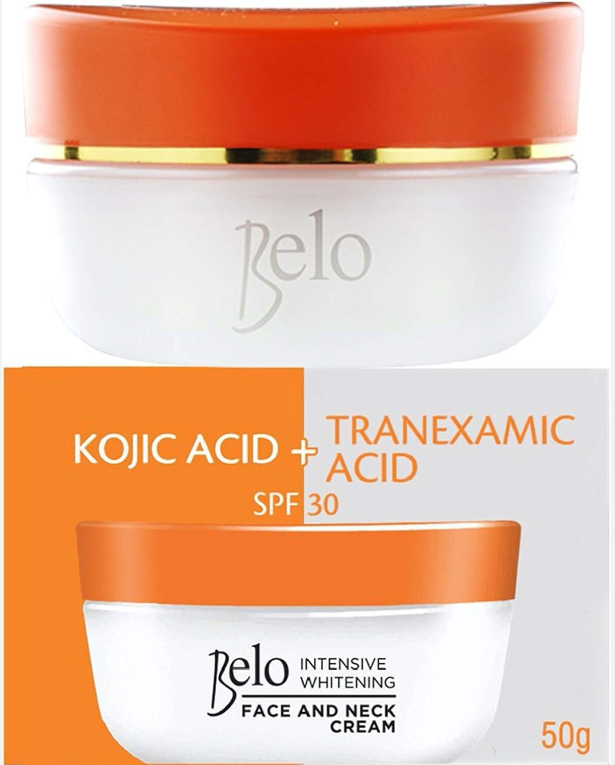 Belo Kojic Acid & Tranexamic Acid Lightening & Brightening Face & Neck Cream SPF30 50g - Premium Brightening Solution