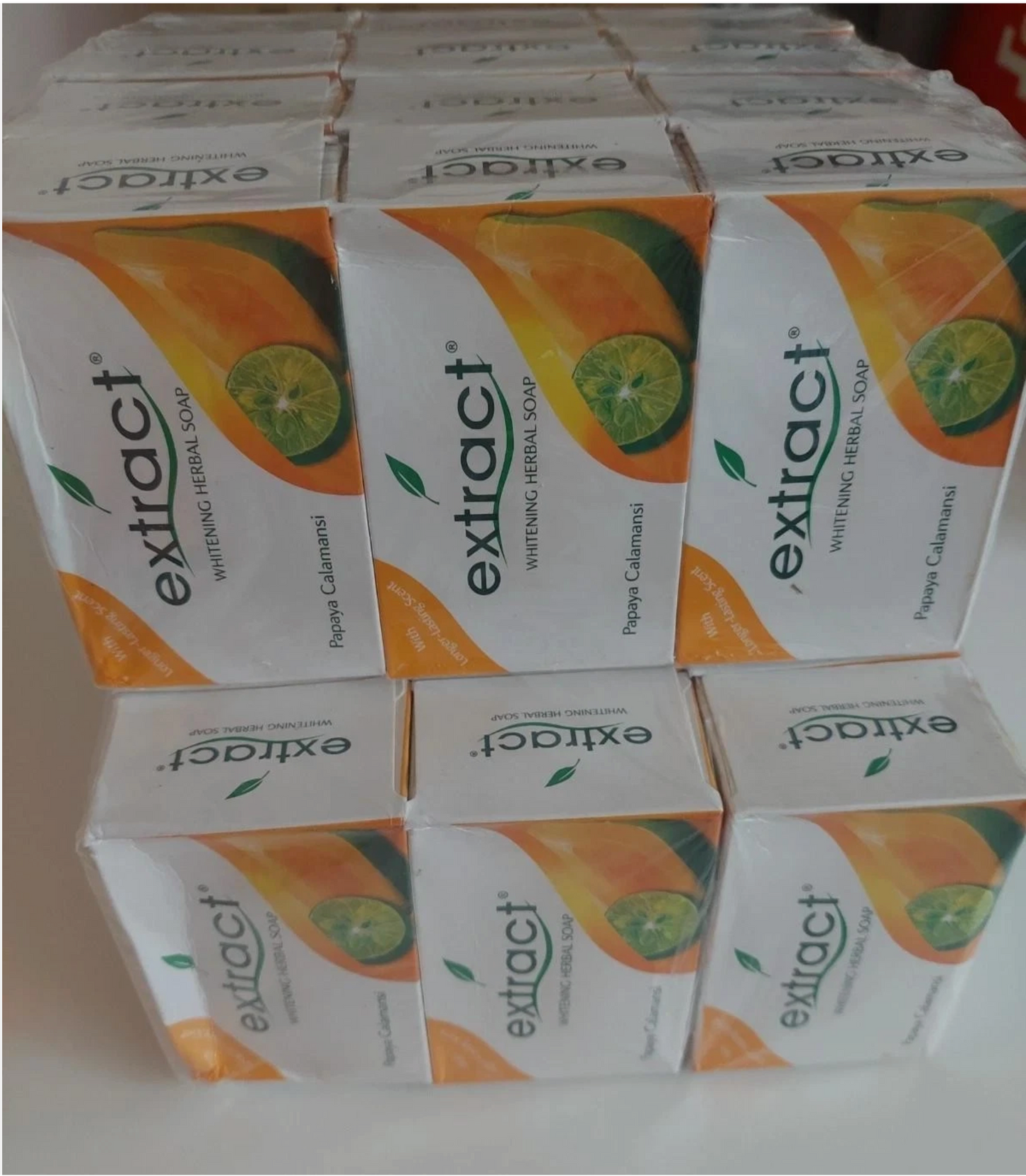 Extract Skin Lightening & Brightening Herbal Soap Papaya Calamansi 125g - Case (72 Soaps)